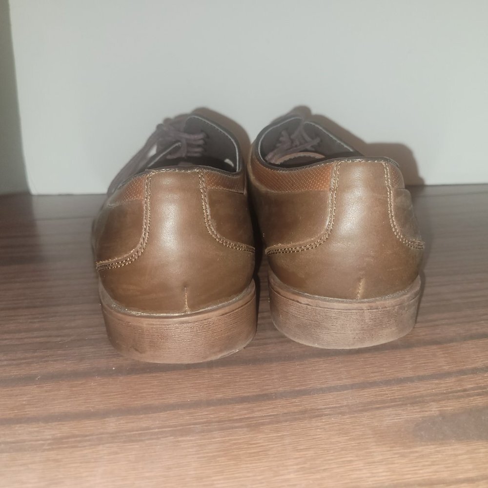 JF J.Ferrar Mens Kent Brown Tan Oxford Shoes Lace-up Size 9.5M - Used - Picture 7 of 8